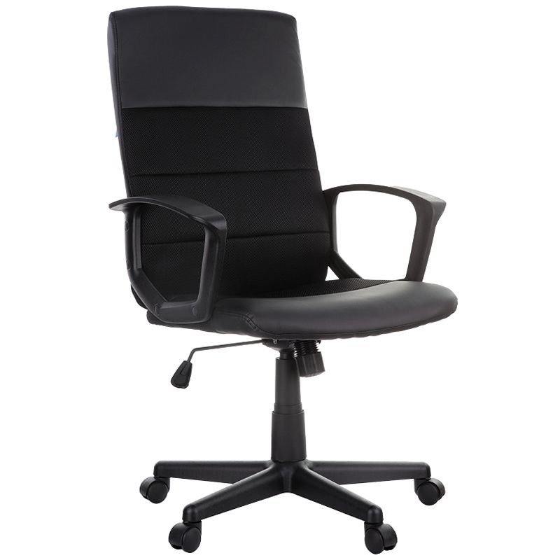 Кресло руководителя Helmi HL-E26 "Segment", экокожа/ткань черная 283859